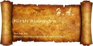 Hirth Alexandra névjegykártya