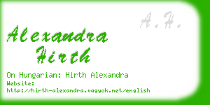 alexandra hirth business card